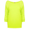 6951-next-level-women-neon-yellow-tee