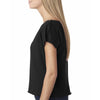 Next Level Women's Black Terry Dolman Tee
