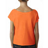 Next Level Women's Neon Heather Orange Terry Dolman Tee