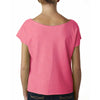 Next Level Women's Neon Heather Pink Terry Dolman Tee