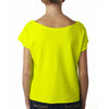 Next Level Women's Neon Yellow Terry Dolman Tee