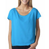 Next Level Women's Turquoise Terry Dolman Tee
