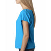 Next Level Women's Turquoise Terry Dolman Tee
