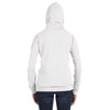 Anvil Women's White Full-Zip Hooded Fleece
