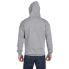 Anvil Men's Heather Grey Full-Zip Hooded Fleece