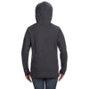 Anvil Women's Heather Dark Grey Hooded French Terry Sweatshirt