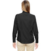 North End Women's Black Paramount Wrinkle-Resistant Twill Checkered Shirt