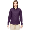North End Women's Mulberry Purple Paramount Wrinkle-Resistant Twill Checkered Shirt