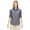 North End Women's Navy Excursion F.B.C. Textured Performance Shirt