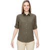 North End Women's Dark Oakmoss Excursion Concourse Performance Shirt