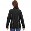 North End Women's Black Tempo Lightweight Recycled Polyester Jacket with Embossed Print