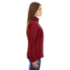 North End Women's Classic Red Tempo Lightweight Recycled Polyester Jacket with Embossed Print