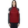 North End Women's Classic Red Quick Performance Interlock Half-Zip Top