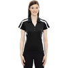 North End Women's Black Accelerate Performance Polo