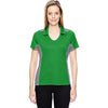 North End Women's Green Flash Performance Embossed Print Polo