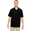 North End Men's Black Excursion Crosscheck Performance Woven Polo