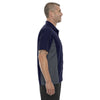North End Men's Classic Navy Tall Fuse Colorblock Twill Shirt