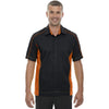 North End Men's Black/Orange Fuse Colorblock Twill Shirt