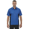 North End Men's True Royal Fuse Colorblock Twill Shirt