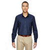 North End Men's Classic Navy Paramount Twill Checkered Shirt