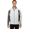 North End Men's Crystal Quartz/Dark Graphite Colorblock Performance Fleece Jacket