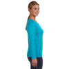 Anvil Women's Caribbean Blue Lightweight Long-Sleeve T-Shirt