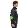 North End Men's Black/Acid Green Lightweight Bonded Performance Hybrid Jacket
