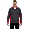 North End Men's Black Silk Performance Stretch Wind Shirt