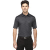 North End Men's Black Silk Maze Performance Stretch Embossed Print Polo