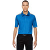 North End Men's Olympic Blue Performance Embossed Print Polo