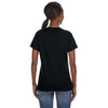 Anvil Women's Black Lightweight V-Neck T-Shirt