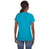 Anvil Women's Caribbean Blue Lightweight V-Neck T-Shirt