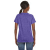 Anvil Women's Heather Purple Lightweight V-Neck T-Shirt