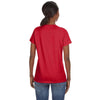 Anvil Women's Red Lightweight V-Neck T-Shirt