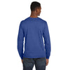 Anvil Men's Heather Blue Lightweight Long-Sleeve T-Shirt