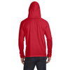 Anvil Men's Red Lightweight Long-Sleeve Hooded T-Shirt