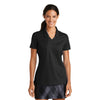 Nike Women's Black Dri-FIT Micro Pique Polo