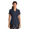 Nike Women's Navy Dri-FIT Micro Pique Polo