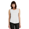 Alternative Women's White Cap Sleeve Satin Jersey Crew T-Shirt