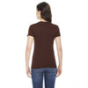American Apparel Women's Brown Poly-Cotton Short-Sleeve Crewneck