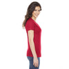 American Apparel Women's Red Poly-Cotton Short-Sleeve Crewneck