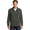 Port Authority Men's Black Charcoal Heather Microfleece 1/2-Zip Pullover