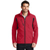 Port Authority Men's Rich Red/Black Back-Block Soft Shell Jacket
