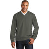 Port Authority Men's Grey Steel Zephyr V-Neck Pullover