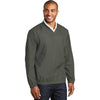 Port Authority Men's Grey Steel Zephyr V-Neck Pullover