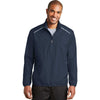 Port Authority Men's Dress Blue Navy Zephyr Reflective Hit Full-Zip Jacket