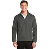 Port Authority Men's Grey Steel Active 1/2-Zip Soft Shell Jacket
