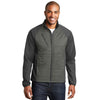Port Authority Men's Smoke Grey/Grey Steel Hybrid Soft Shell Jacket