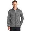 Sport-Tek Men's Black Electric Posicharge Electric Heather Soft Shell Jacket