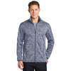 Sport-Tek Men's True Navy Electric Posicharge Electric Heather Soft Shell Jacket